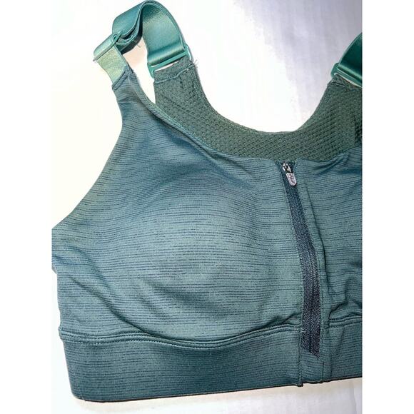 Outdoor Voices SportsBra Size XS Green Tech Sweat Zip Front Workout Yoga Gym EUC - Picture 3 of 13